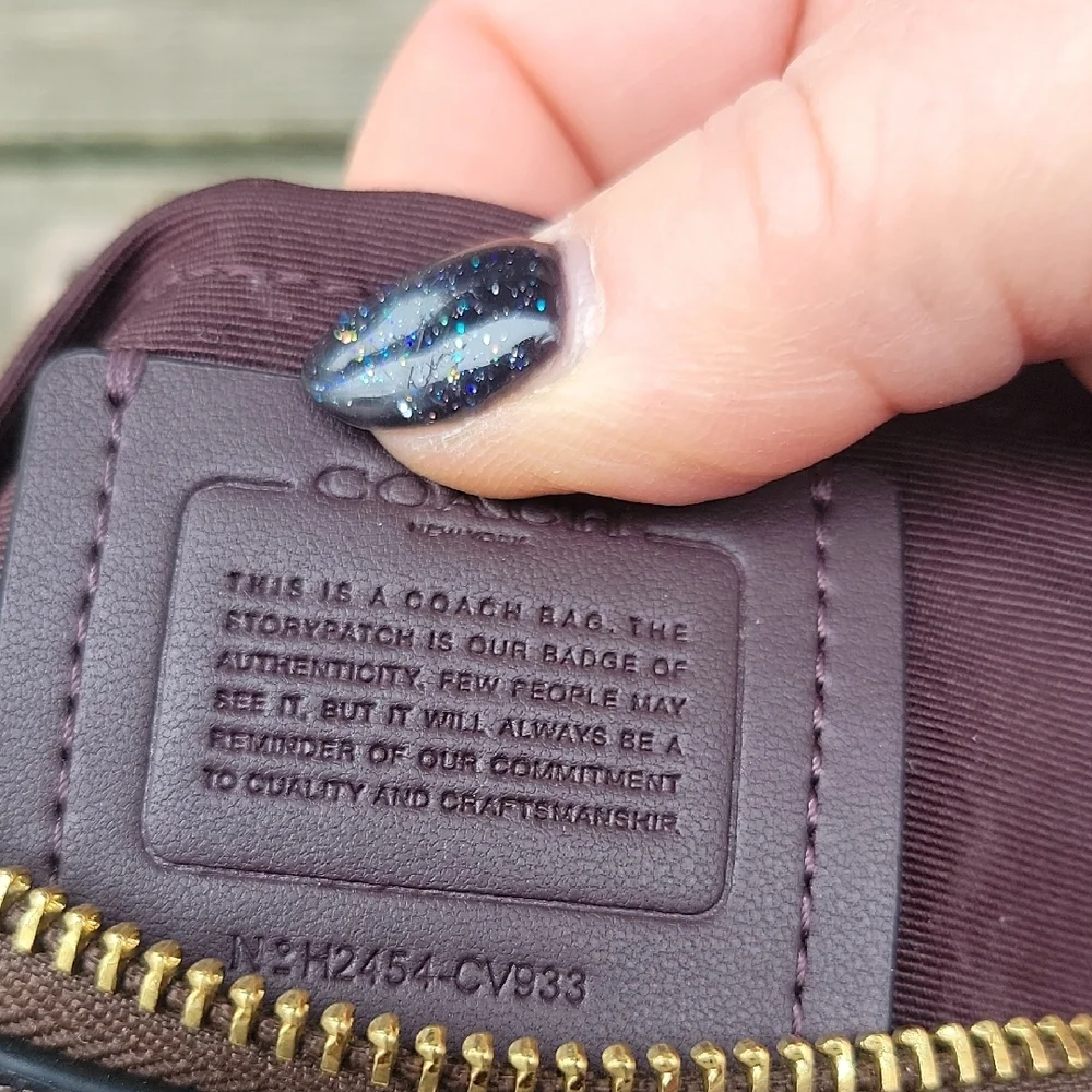 Coach Teri Shoulder Bag  Black and Walnut with Gold Accents - Picture 6 of 14